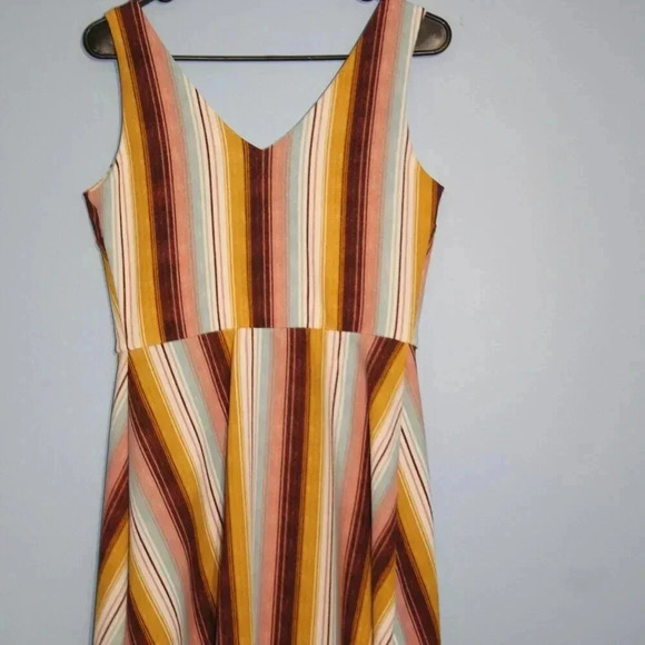iZ Buyer A-Line Womens Striped Dress Polyester Sleeveless Button Up Front Dress - Picture 13 of 13